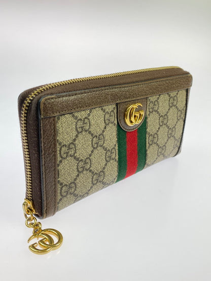 【中古品】【メンズ/レディース】 GUCCI グッチ オフィディア GG ジップアラウンドウォレット 523154 財布 181-260428-KS-01-min カラー：ブラウン系 万代Net店