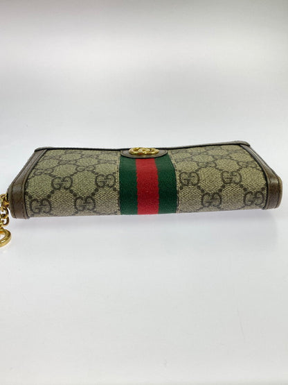 【中古品】【メンズ/レディース】 GUCCI グッチ オフィディア GG ジップアラウンドウォレット 523154 財布 181-260428-KS-01-min カラー：ブラウン系 万代Net店