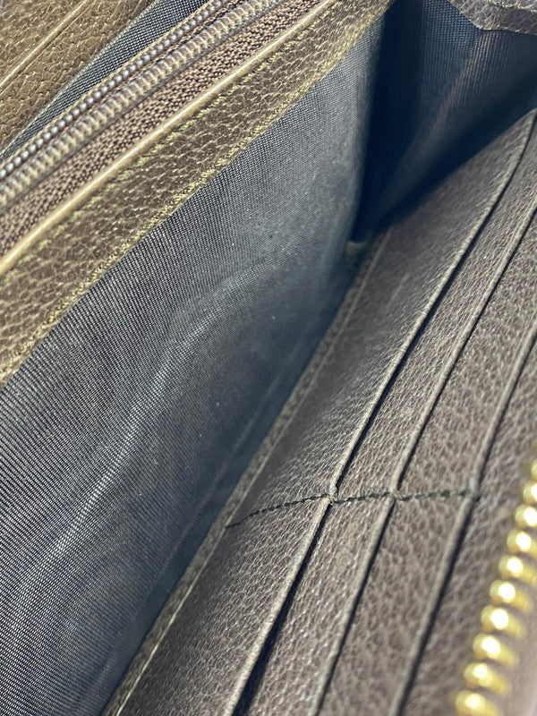 【中古品】【メンズ/レディース】 GUCCI グッチ オフィディア GG ジップアラウンドウォレット 523154 財布 181-260428-KS-01-min カラー：ブラウン系 万代Net店