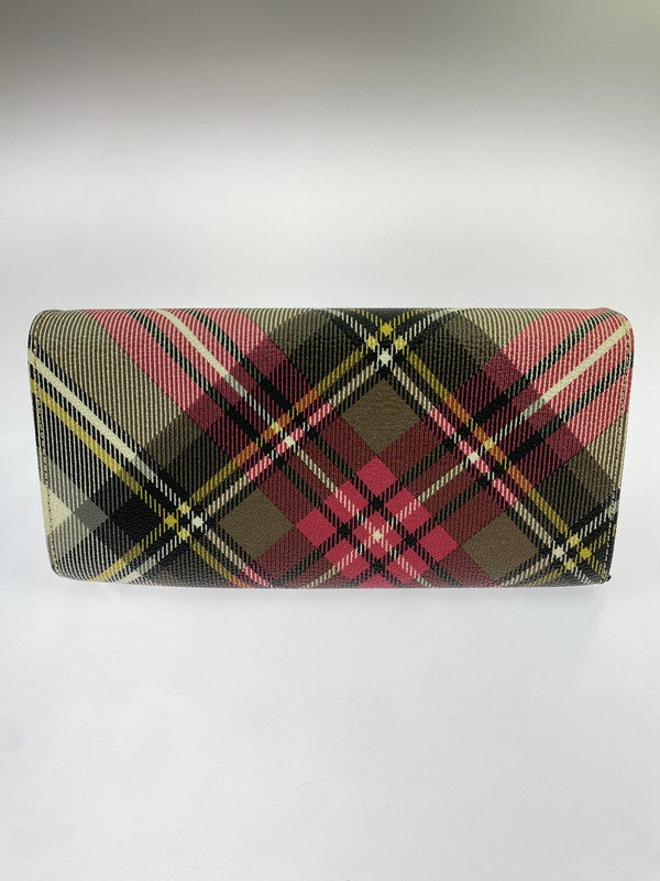 【中古品】【メンズ/レディース】 VIVIENNE WESTWOOD ヴィヴィアン ウエストウッド マルチカラーチェック 長財布 1032VW30 200-260428-KS-14-min カラー：マルチカラー 万代Net店