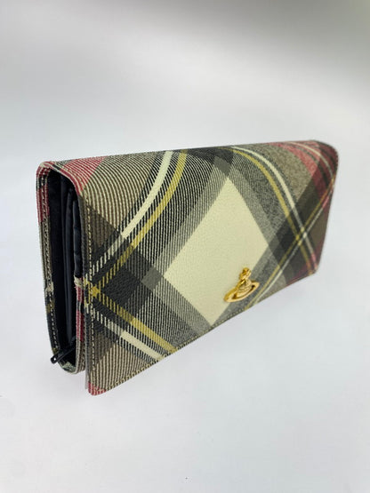 【中古品】【メンズ/レディース】 VIVIENNE WESTWOOD ヴィヴィアン ウエストウッド マルチカラーチェック 長財布 1032VW30 200-260428-KS-14-min カラー：マルチカラー 万代Net店