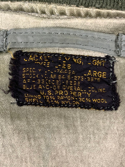 【現状渡し品】【メンズ】 USAF 50 S初期型 L-2B FLIGHT JACKET BLUE ANCHOR社 フライト ジャケット アウター 146-260424-jt-36-min サイズ：L カラー：ライトオリーブ 万代Net店