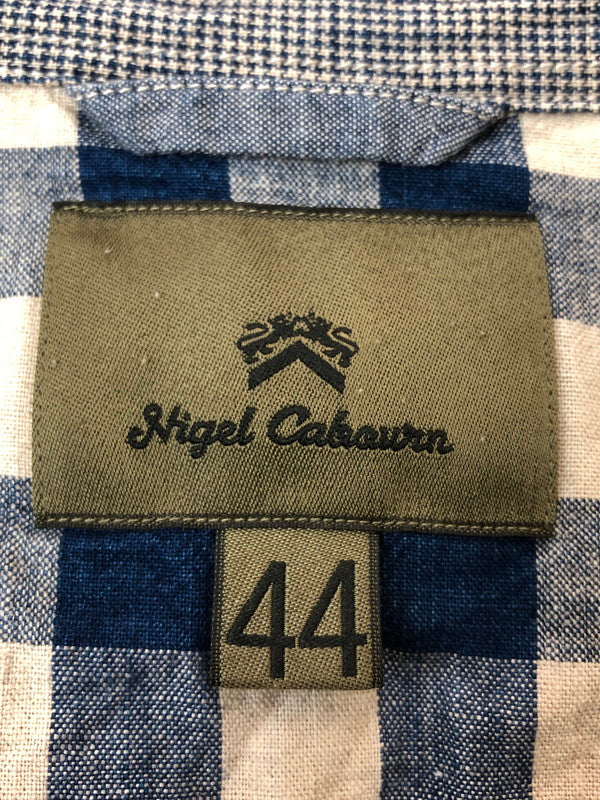 【中古品】【メンズ】 NIGEL CABOURN ナイジェルケーボン 8070010057 MULTI CHECK SHIRT マルチチェックシャツ 145-260426-zi-25-min サイズ：44 カラー：ブルー 万代Net店