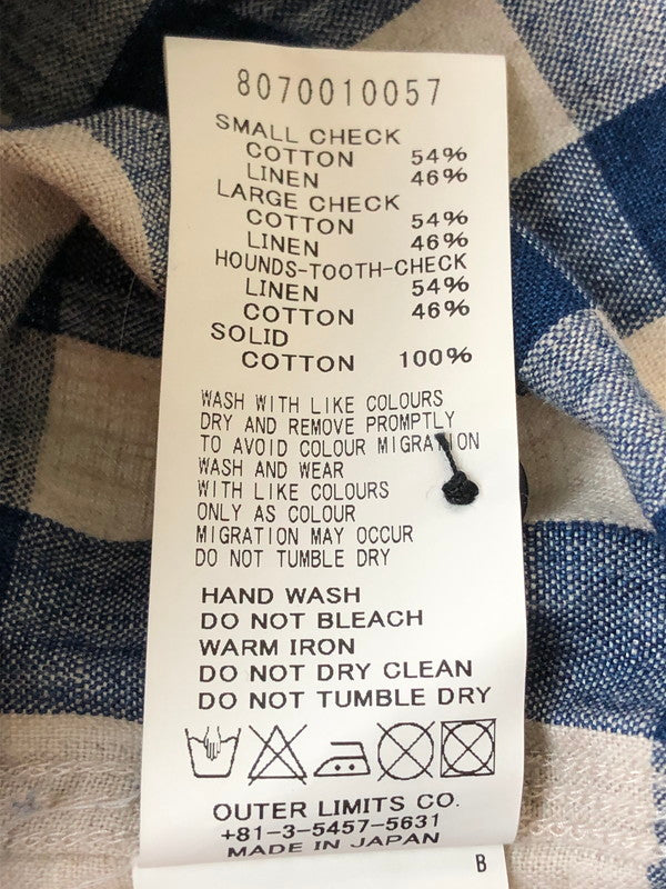 【中古品】【メンズ】 NIGEL CABOURN ナイジェルケーボン 8070010057 MULTI CHECK SHIRT マルチチェックシャツ 145-260426-zi-25-min サイズ：44 カラー：ブルー 万代Net店