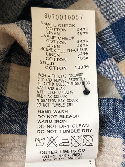 【中古品】【メンズ】 NIGEL CABOURN ナイジェルケーボン 8070010057 MULTI CHECK SHIRT マルチチェックシャツ 145-260426-zi-25-min サイズ：44 カラー：ブルー 万代Net店