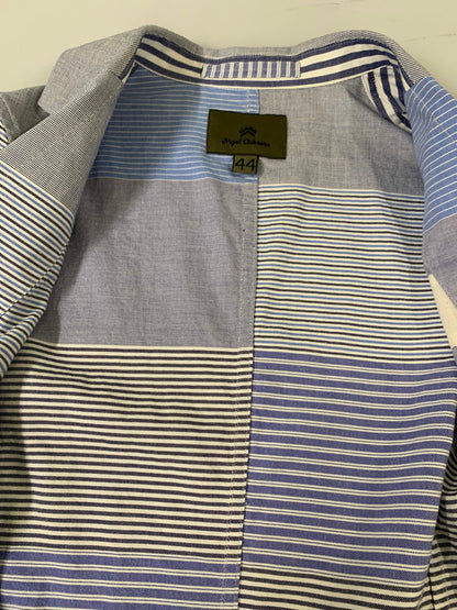 【中古品】【メンズ】 NIGEL CABOURN ナイジェルケーボン MULTI BORDER JACKET 8070080040 マルチボーダージャケット アウター 145-260425-SH-31-min サイズ：44 カラー：ブルー 万代Net店