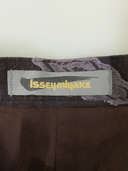 【中古品】【レディース】 ISSEY MIYAKE イッセイミヤケ 80S BOTANICAL PATTERN PANT ボタニカル柄パンツ スラックス 171-260613-kt-06-min サイズ：9 カラー：ブラック系 万代Net店