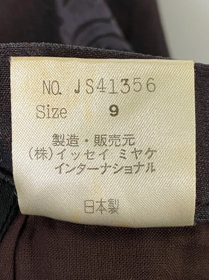 【中古品】【レディース】 ISSEY MIYAKE イッセイミヤケ 80S BOTANICAL PATTERN PANT ボタニカル柄パンツ スラックス 171-260613-kt-06-min サイズ：9 カラー：ブラック系 万代Net店
