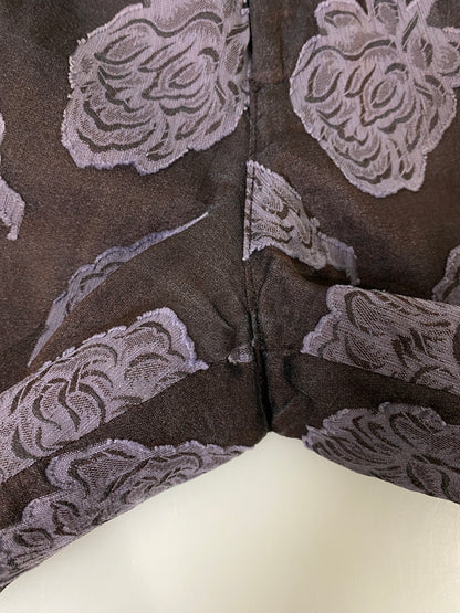 【中古品】【レディース】 ISSEY MIYAKE イッセイミヤケ 80S BOTANICAL PATTERN PANT ボタニカル柄パンツ スラックス 171-260613-kt-06-min サイズ：9 カラー：ブラック系 万代Net店