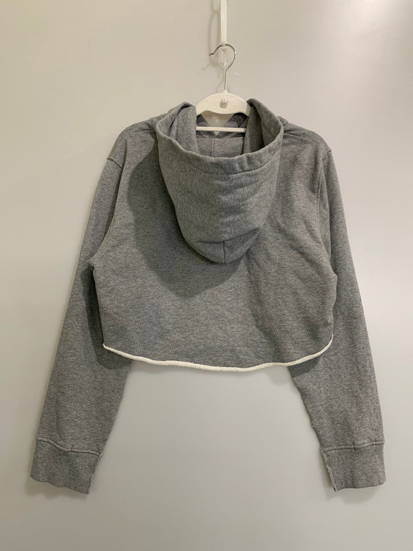 【中古品】【レディース】 MM6 エムエムシックス CROPPED PULLOVER HOODIE S52GU0159 クロップド プルオーバーフーディー パーカー トップス 170-260424-jt-37-min サイズ：S カラー：グレー 万代Net店