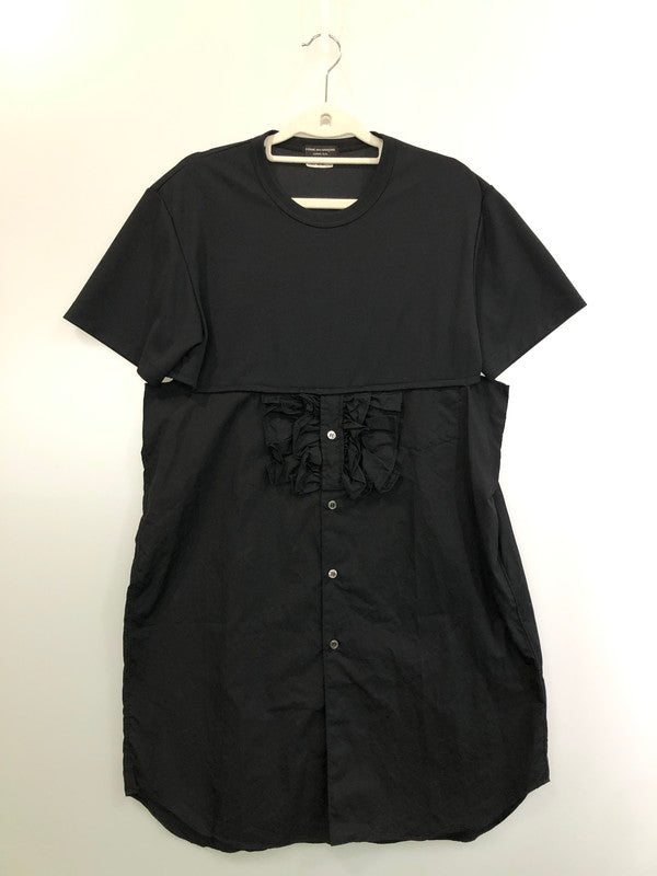 【中古品】【レディース】 COMME DES GARCONS HOMME PLUS コムデギャルソンオムプリュス PE-T006 SHIRT-SWITCHED DRESS CUT-AND-SEWN DRESS トップス 170-260426-zi-04-min サイズ：S カラー：ブラック 万代Net店