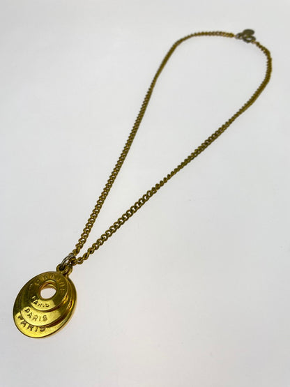 【中古品】【メンズ/レディース】 CELINE セリーヌ CIRCLE LOGO NECKLACE サークルロゴ ネックレス 182-260428-KS-04-min カラー：ゴールド 万代Net店