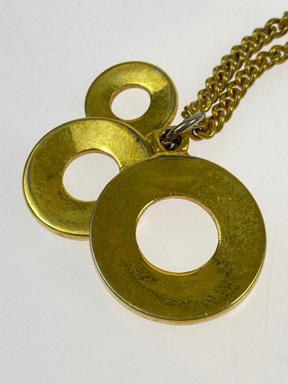 【中古品】【メンズ/レディース】 CELINE セリーヌ CIRCLE LOGO NECKLACE サークルロゴ ネックレス 182-260428-KS-04-min カラー：ゴールド 万代Net店