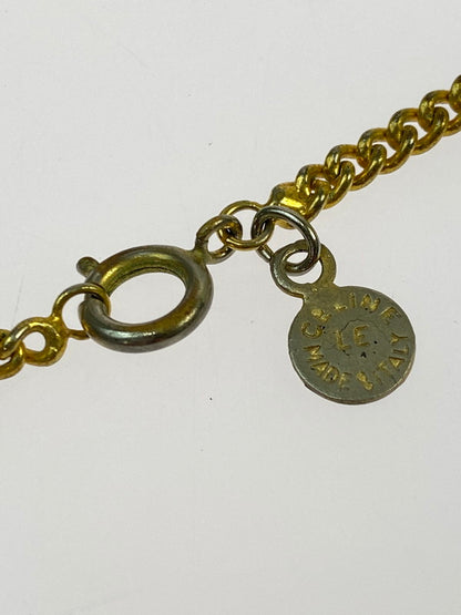 【中古品】【メンズ/レディース】 CELINE セリーヌ CIRCLE LOGO NECKLACE サークルロゴ ネックレス 182-260428-KS-04-min カラー：ゴールド 万代Net店
