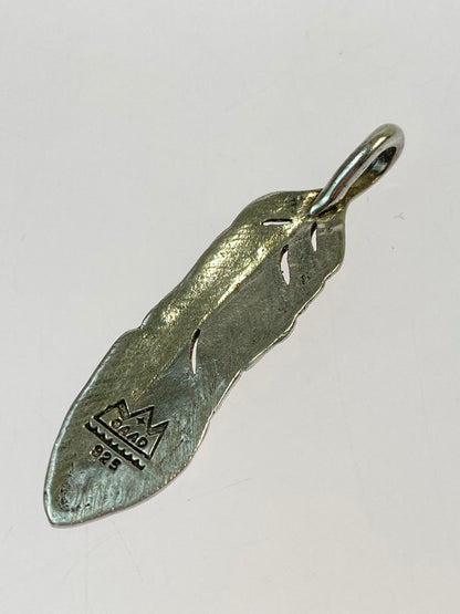 【中古品】【メンズ/レディース】 SAAD サード FEATHER TOP NECKLACE フェザー トップ ネックレス ペンダントトップ 191-260428-KS-07-min カラー：シルバー 万代Net店