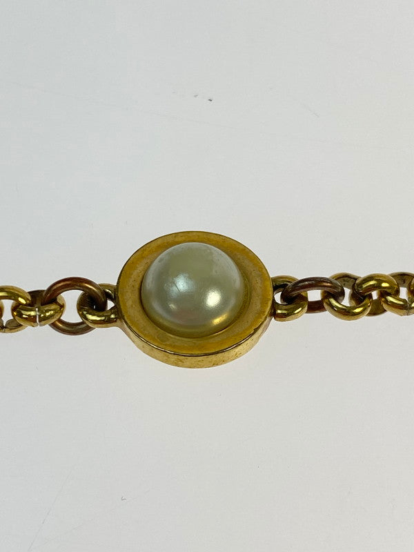 【中古品】【メンズ/レディース】 CELINE セリーヌ CIRCLE LOGO BRACELET サークルロゴ ブレスレット 182-260428-KS-06-min カラー：ゴールド 万代Net店