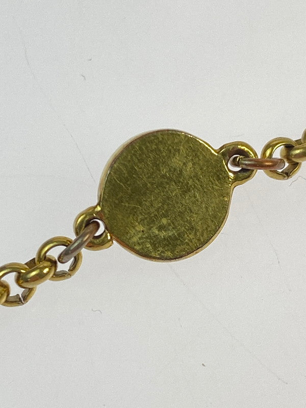 【中古品】【メンズ/レディース】 CELINE セリーヌ CIRCLE LOGO BRACELET サークルロゴ ブレスレット 182-260428-KS-06-min カラー：ゴールド 万代Net店