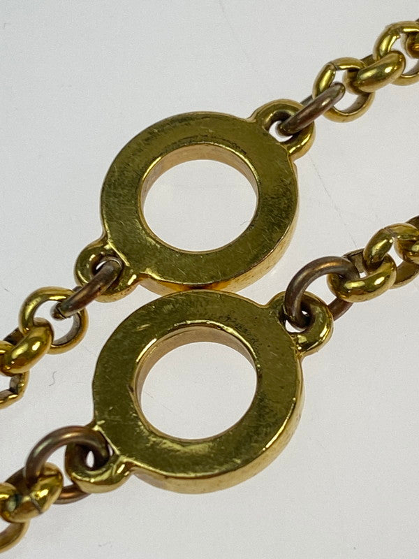【中古品】【メンズ/レディース】 CELINE セリーヌ CIRCLE LOGO BRACELET サークルロゴ ブレスレット 182-260428-KS-06-min カラー：ゴールド 万代Net店