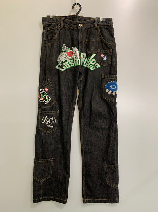 【中古品】【メンズ】 CASHRULES キャッシュルールズ DENIM PANTS デニムパンツ メンズ ボトムス ジーンズ ジーパン 153-260424-em-30-min サイズ：L カラー：インディゴブラック 万代Net店