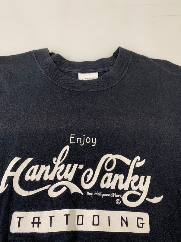 【中古品】【メンズ】 HENK SCHIFFMACHER ヘンクシフマッカー 90’s ”HANKY PANKY"TEE 90年代 ハンキーパンキー Tシャツ 146-260425-SH-16-min サイズ：S カラー：ブラック 万代Net店
