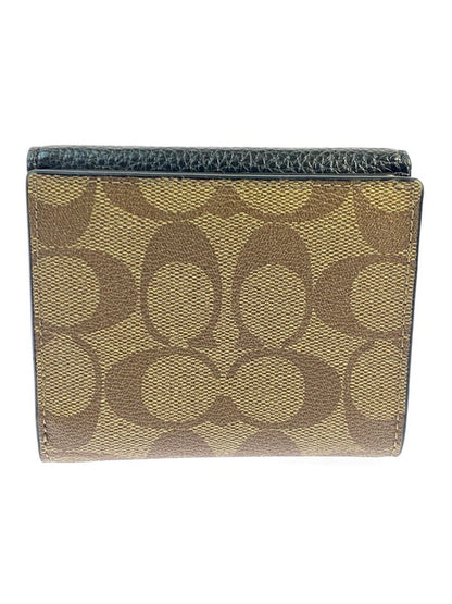 【中古品】【メンズ/レディース】 COACH コーチ PEPPER WALLET SIGNATURE CANVAS C7805 ペッパー ウォレット シグネチャー キャンバス 財布 181-260428-KS-02-min カラー：ブラウン/ブラック 万代Net店