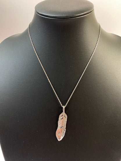 【中古品】【メンズ/レディース】 SAAD サード FEATHER TOP NECKLACE フェザー トップ ネックレス ペンダントトップ 191-260428-KS-07-min カラー：シルバー 万代Net店