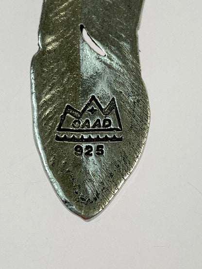 【中古品】【メンズ/レディース】 SAAD サード FEATHER TOP NECKLACE フェザー トップ ネックレス ペンダントトップ 191-260428-KS-07-min カラー：シルバー 万代Net店