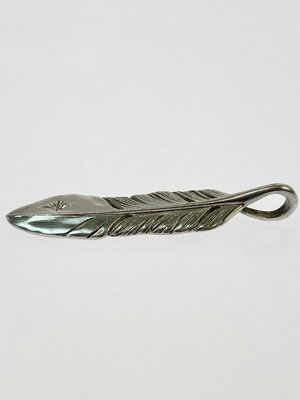 【中古品】【メンズ/レディース】 SAAD サード FEATHER TOP NECKLACE フェザー トップ ネックレス ペンダントトップ 191-260428-KS-07-min カラー：シルバー 万代Net店