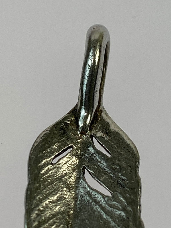 【中古品】【メンズ/レディース】 SAAD サード FEATHER TOP NECKLACE フェザー トップ ネックレス ペンダントトップ 191-260428-KS-07-min カラー：シルバー 万代Net店