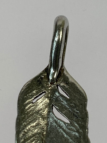 【中古品】【メンズ/レディース】 SAAD サード FEATHER TOP NECKLACE フェザー トップ ネックレス ペンダントトップ 191-260428-KS-07-min カラー：シルバー 万代Net店