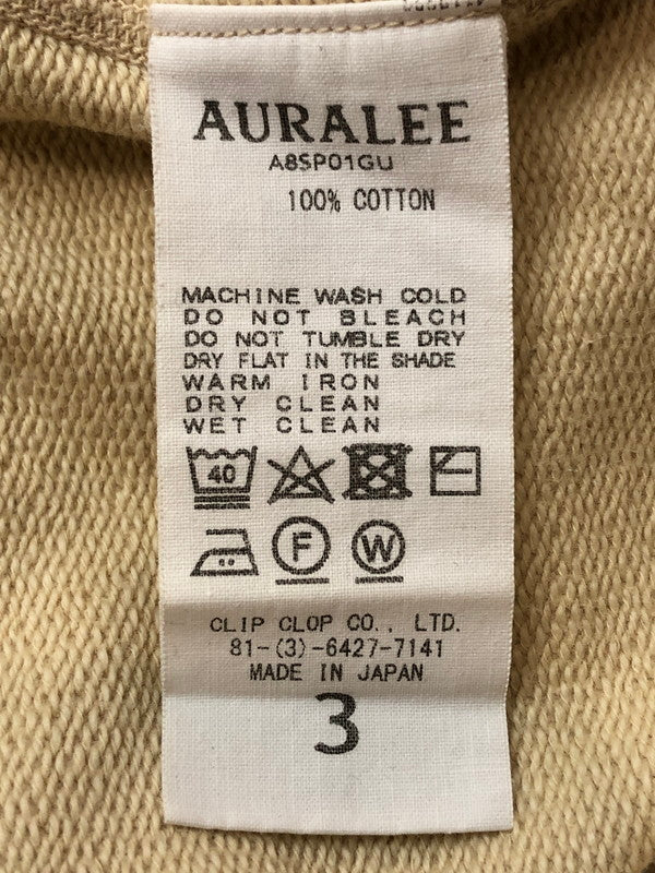 【中古品】【メンズ】 AURALEE オーラリー A8SP01GU SUPER SOFT SWEAT P O PARKA スウェットパーカー 140-260426-zi-03-min サイズ：3 カラー：ベージュ 万代Net店