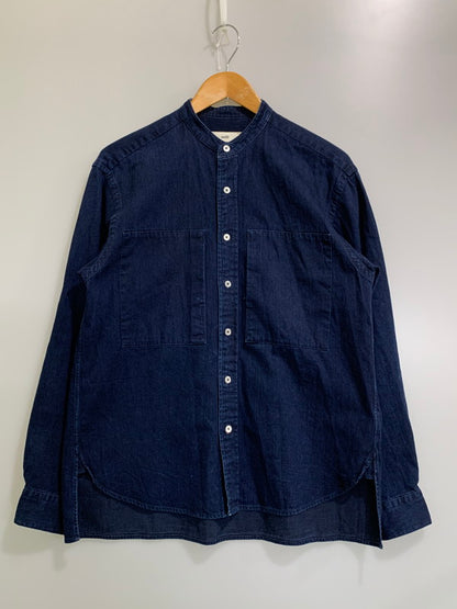 【中古品】【メンズ】 UNFIL アンフィル BAND COLOR DENIM SHIRT WZFL-UM204 バンドカラー デニムシャツ トップス 140-260425-SH-13-min サイズ：不明 カラー：インディゴ 万代Net店