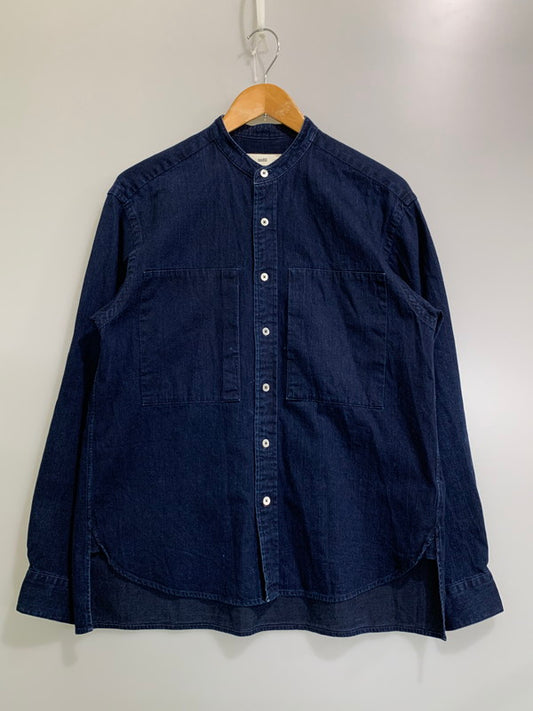 【中古品】【メンズ】 UNFIL アンフィル BAND COLOR DENIM SHIRT WZFL-UM204 バンドカラー デニムシャツ トップス 140-260425-SH-13-min サイズ：不明 カラー：インディゴ 万代Net店