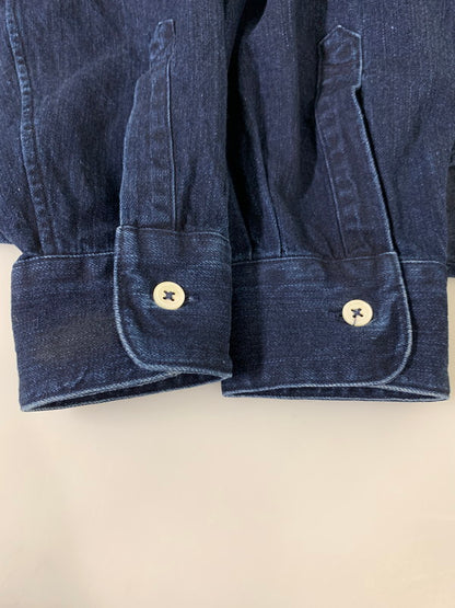 【中古品】【メンズ】 UNFIL アンフィル BAND COLOR DENIM SHIRT WZFL-UM204 バンドカラー デニムシャツ トップス 140-260425-SH-13-min サイズ：不明 カラー：インディゴ 万代Net店