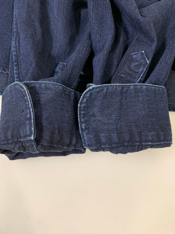 【中古品】【メンズ】 UNFIL アンフィル BAND COLOR DENIM SHIRT WZFL-UM204 バンドカラー デニムシャツ トップス 140-260425-SH-13-min サイズ：不明 カラー：インディゴ 万代Net店