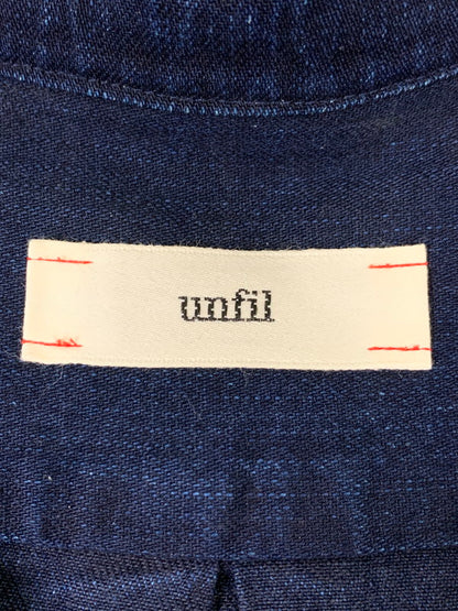 【中古品】【メンズ】 UNFIL アンフィル BAND COLOR DENIM SHIRT WZFL-UM204 バンドカラー デニムシャツ トップス 140-260425-SH-13-min サイズ：不明 カラー：インディゴ 万代Net店