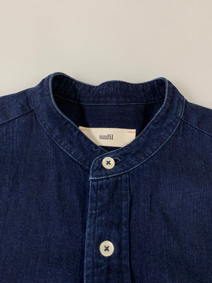 【中古品】【メンズ】 UNFIL アンフィル BAND COLOR DENIM SHIRT WZFL-UM204 バンドカラー デニムシャツ トップス 140-260425-SH-13-min サイズ：不明 カラー：インディゴ 万代Net店