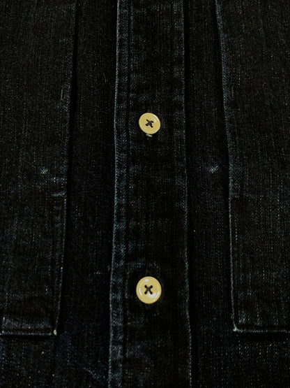 【中古品】【メンズ】 UNFIL アンフィル BAND COLOR DENIM SHIRT WZFL-UM204 バンドカラー デニムシャツ トップス 140-260425-SH-13-min サイズ：不明 カラー：インディゴ 万代Net店