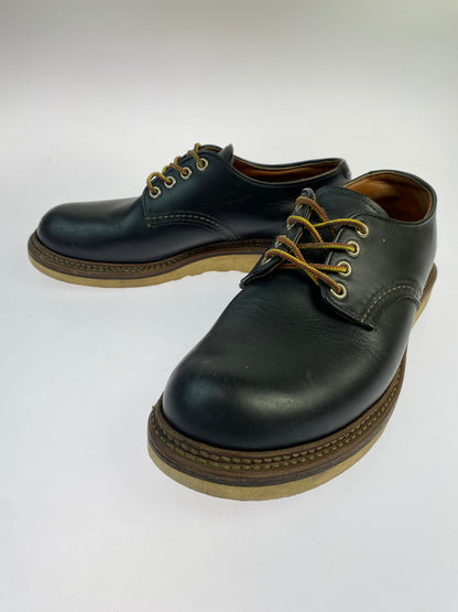 【中古品】【メンズ】 RED WING レッドウィング WORK OXFORD ROUND TOE D8002 ワーク オックスフォード ラウンド トゥ 靴 シューズ 164-260428-KS-23-min サイズ：24.5cm US6 1/2 カラー：ブラック 万代Net店