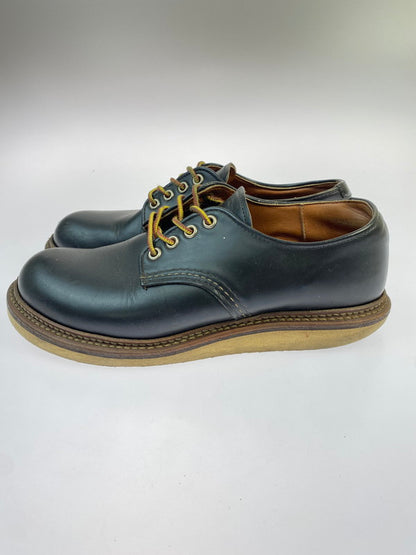 【中古品】【メンズ】 RED WING レッドウィング WORK OXFORD ROUND TOE D8002 ワーク オックスフォード ラウンド トゥ 靴 シューズ 164-260428-KS-23-min サイズ：24.5cm US6 1/2 カラー：ブラック 万代Net店