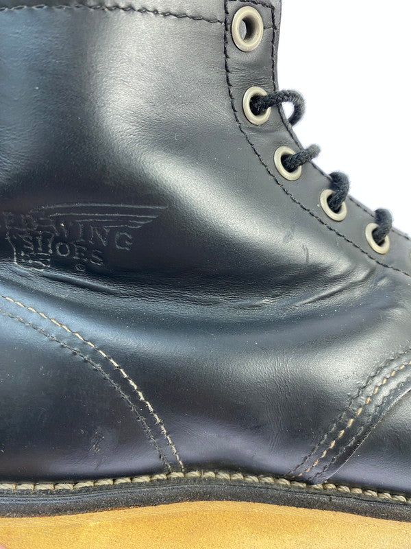 【中古品】【メンズ】 RED WING 刺繍羽タグ IRISH SETTER 8130 アイリッシュセッター 靴 シューズ ブーツ 164-260428-KS-22-min サイズ：US7 1/2 カラー：ブラック 万代Net店