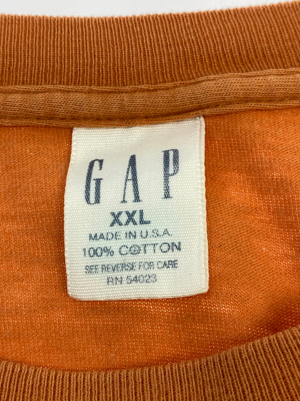 【中古品】【メンズ】 OLD GAP オールドギャップ 90S SOLID POCKET TEE 半袖Tシャツ ショートスリーブ ヴィンテージ 146-260718-AS-48-min サイズ：XXL カラー：オレンジ 万代Net店