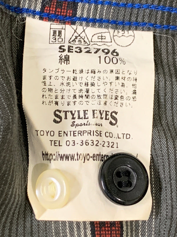 【中古品】【メンズ】 東洋エンタープライズ STYLE EYES S S COTTON SHIRT SE32796 スタイル アイズ 半袖 コットン シャツ メンズ トップス 145-260505-em-51-min サイズ：L カラー：グレー系 万代Net店
