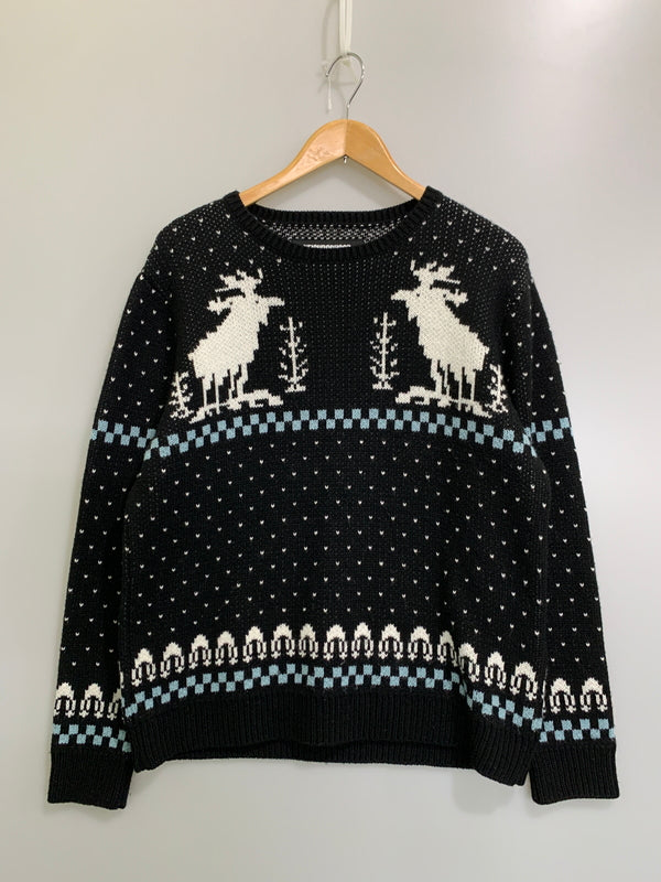 【中古品】【メンズ】 NEIGHBORHOOD ネイバーフッド CARIBOU AW-KNIT.LS カリブー ニット ロングスリーブ セーター メンズ トップス 142-260505-em-45-min サイズ：M カラー：ブラック系 万代Net店