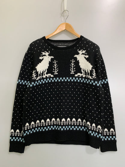 【中古品】【メンズ】 NEIGHBORHOOD ネイバーフッド CARIBOU AW-KNIT.LS カリブー ニット ロングスリーブ セーター メンズ トップス 142-260505-em-45-min サイズ：M カラー：ブラック系 万代Net店