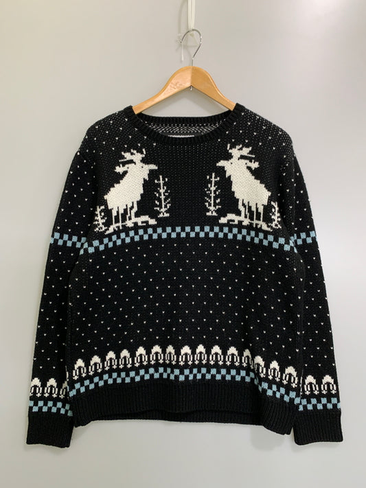 【中古品】【メンズ】 NEIGHBORHOOD ネイバーフッド CARIBOU AW-KNIT.LS カリブー ニット ロングスリーブ セーター メンズ トップス 142-260505-em-45-min サイズ：M カラー：ブラック系 万代Net店