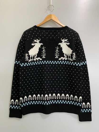 【中古品】【メンズ】 NEIGHBORHOOD ネイバーフッド CARIBOU AW-KNIT.LS カリブー ニット ロングスリーブ セーター メンズ トップス 142-260505-em-45-min サイズ：M カラー：ブラック系 万代Net店