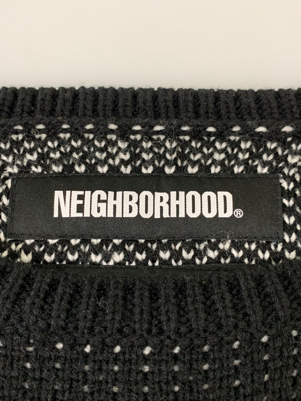 【中古品】【メンズ】 NEIGHBORHOOD ネイバーフッド CARIBOU AW-KNIT.LS カリブー ニット ロングスリーブ セーター メンズ トップス 142-260505-em-45-min サイズ：M カラー：ブラック系 万代Net店