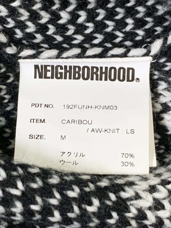 【中古品】【メンズ】 NEIGHBORHOOD ネイバーフッド CARIBOU AW-KNIT.LS カリブー ニット ロングスリーブ セーター メンズ トップス 142-260505-em-45-min サイズ：M カラー：ブラック系 万代Net店