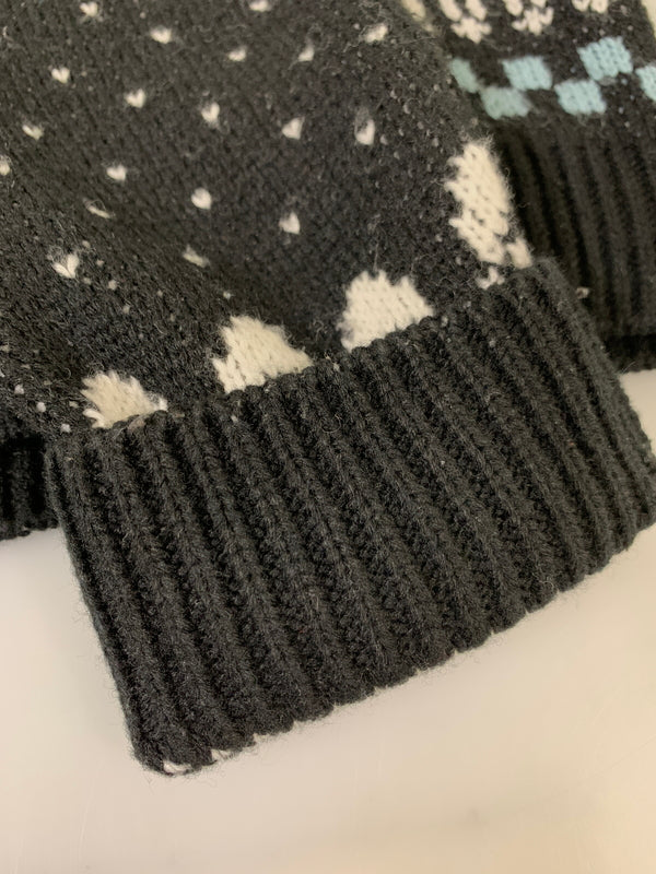 【中古品】【メンズ】 NEIGHBORHOOD ネイバーフッド CARIBOU AW-KNIT.LS カリブー ニット ロングスリーブ セーター メンズ トップス 142-260505-em-45-min サイズ：M カラー：ブラック系 万代Net店